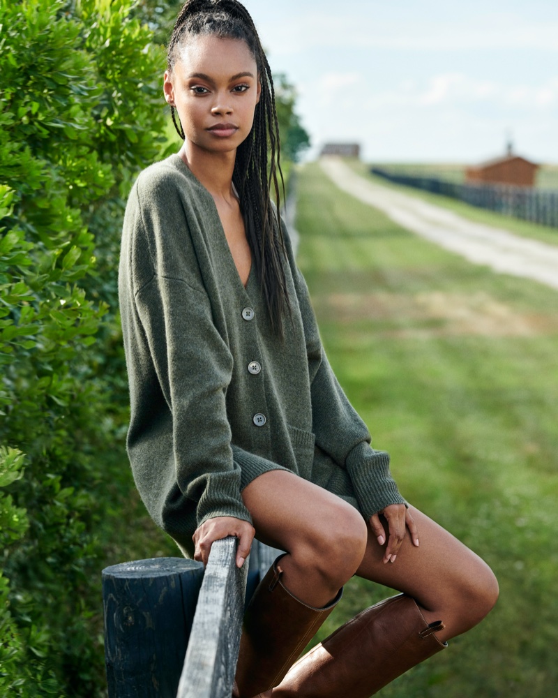 Model Taelor Thein fronts Naked Cashmere fall 2020 campaign.