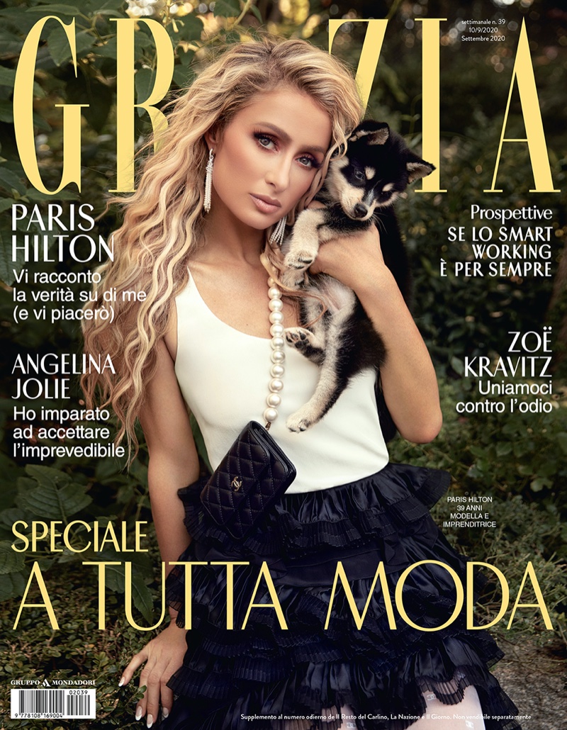 Paris Hilton on Grazia Italy September 2020 Cover.