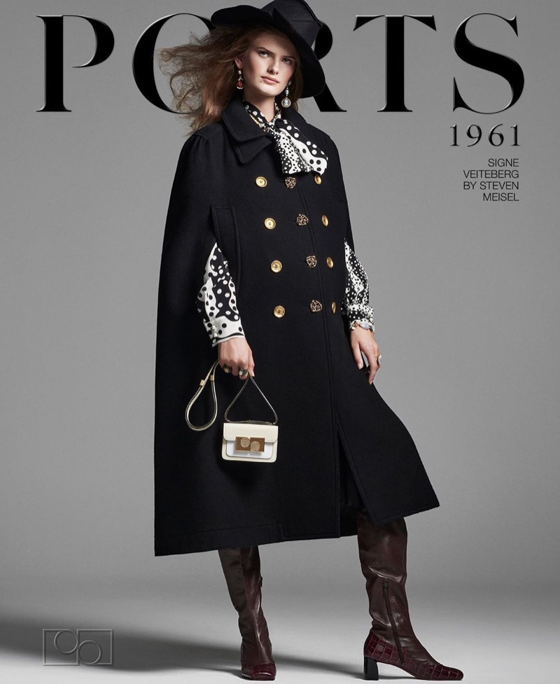 Signe Veiteberg poses for Ports 1961 fall-winter 2020 campaign.