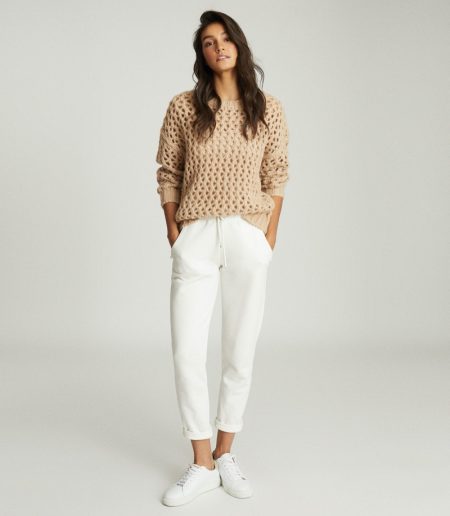 Lounge in Style With REISS' Latest Leisurewear REISS Natalie Open-Knit Oversized Jumper in Neutral $275