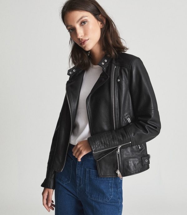 REISS Cool Leather Jackets Women Shop