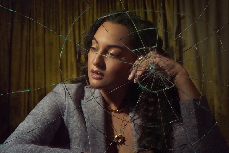 Photographed by Colston Julian, Sonakshi Sinha poses for ELLE India.