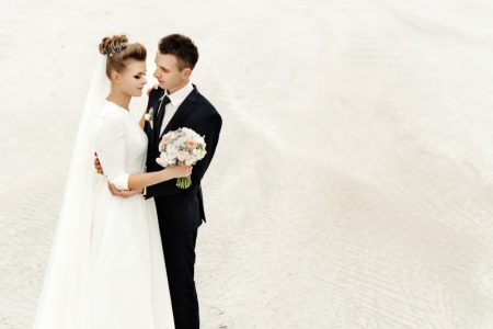 A Guide to Getting Married in the Catholic Faith Traditional Bride Groom Beach Veil Wedding Flower Bouquet