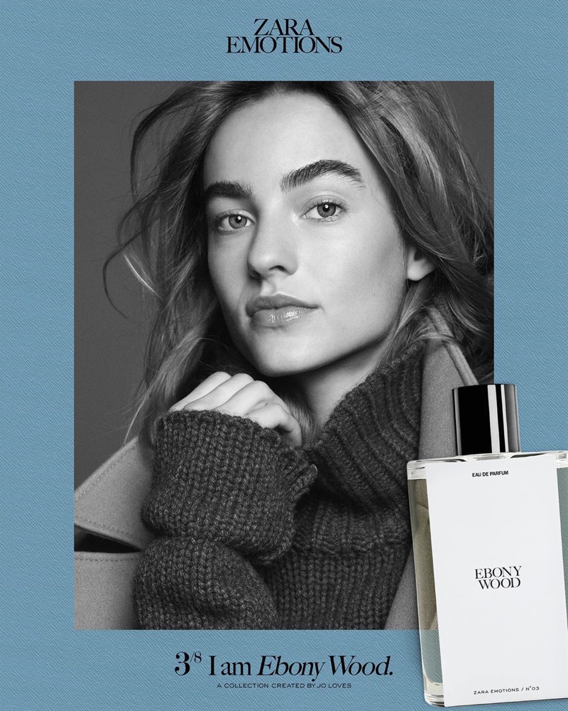 Maartje Verhoef fronts Zara Emotions fragrance campaign.