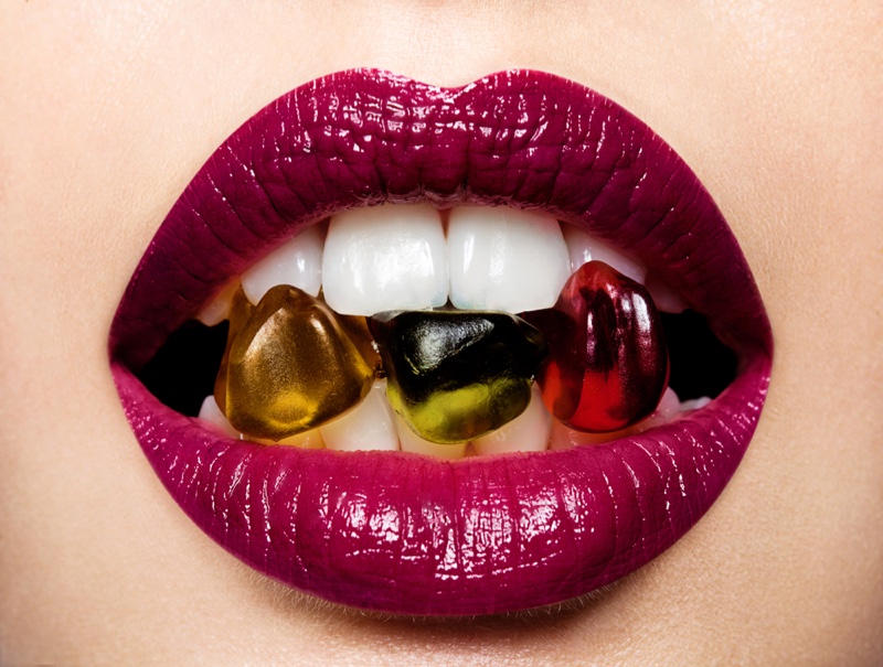 Beauty Purple Lipstick Gummies Candy