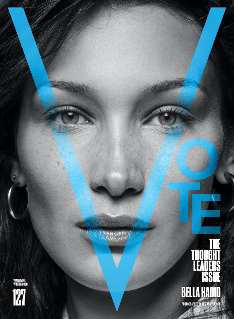 Bella Hadid on V Magazine #127 Cover. Photo: Inez & Vinooh