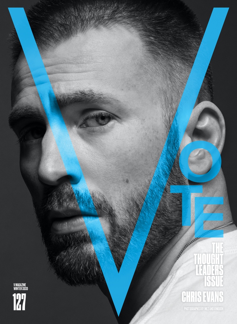 Chris Evans on V Magazine #127. Photo: Inez & Vinoodh