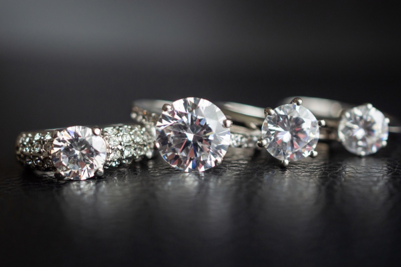 Diamond Rings Closeup Concept