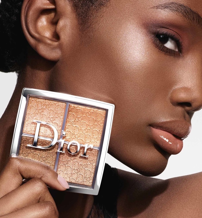 Imari Karanja gets her closeup in Dior Makeup Backstage Holiday Glow 2020 campaign.