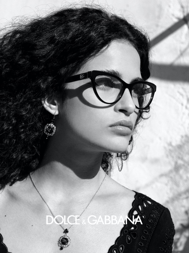 Dolce & Gabbana focuses on cat-eye frames for fall-winter 2020 eyewear campaign.