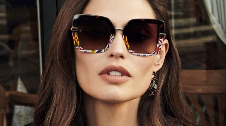 Bianca Balti fronts Dolce & Gabbana eyewear fall-winter 2020 campaign.