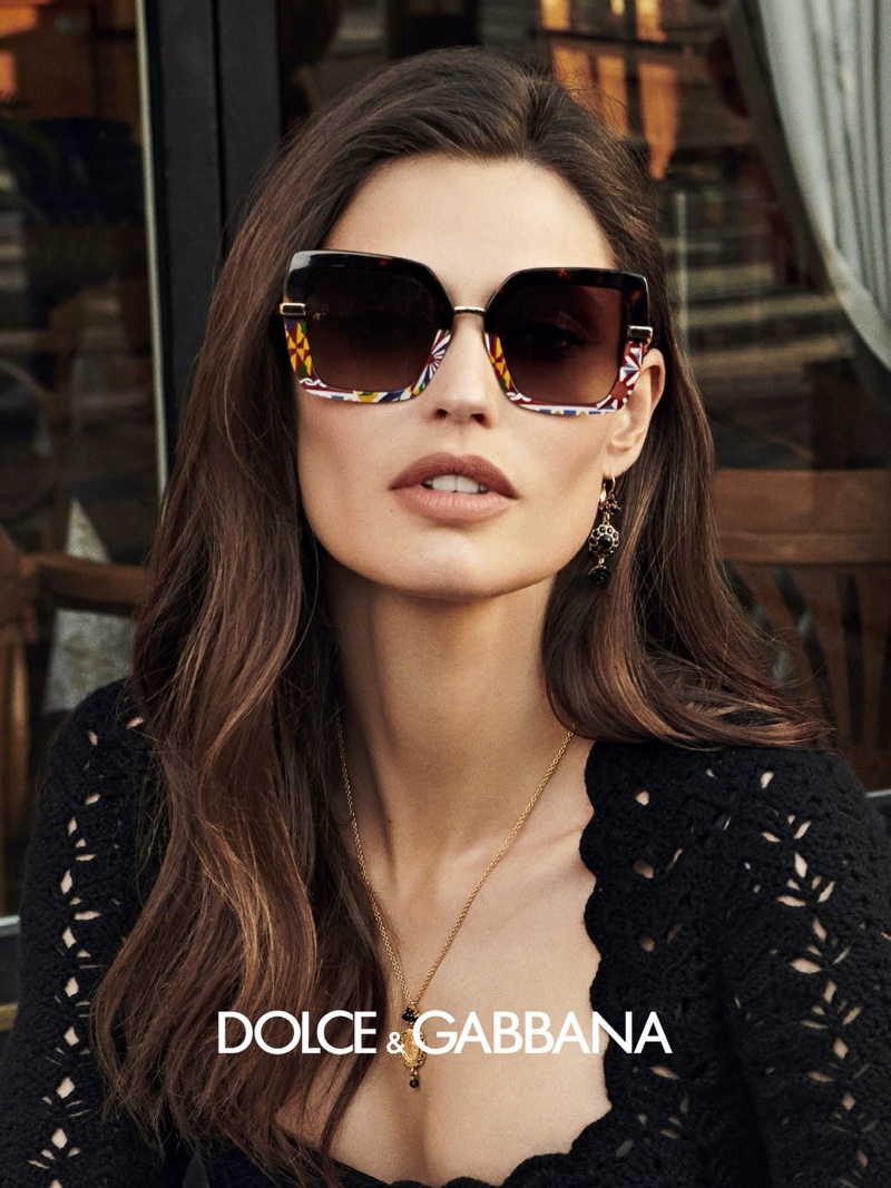 Bianca Balti fronts Dolce & Gabbana eyewear fall-winter 2020 campaign.