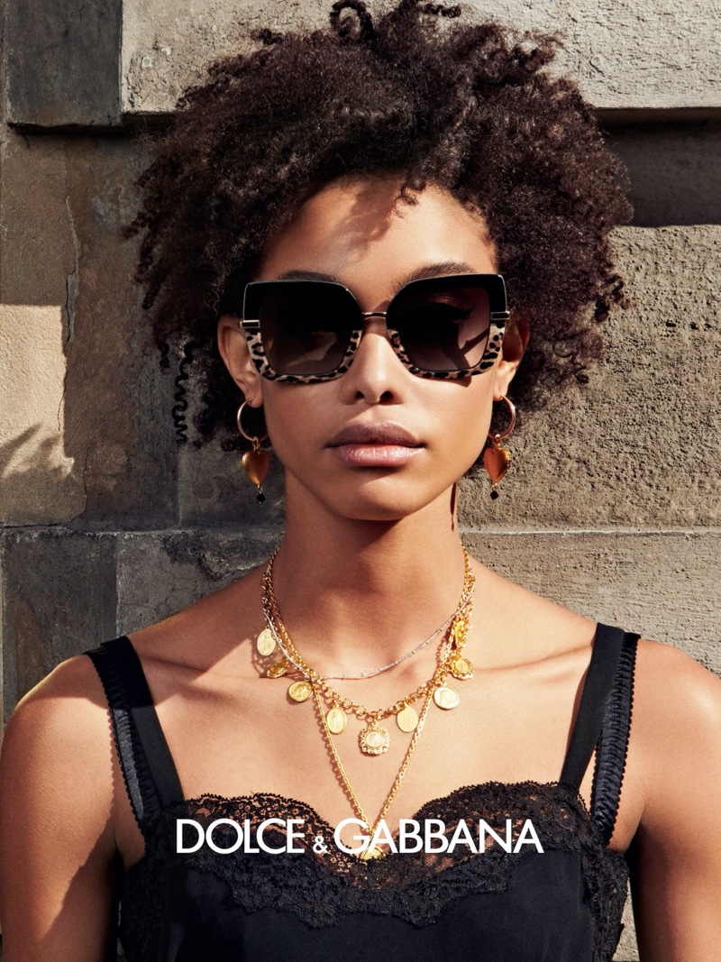 Samile Bermannelli appears in Dolce & Gabbana eyewear fall-winter 2020 campaign.