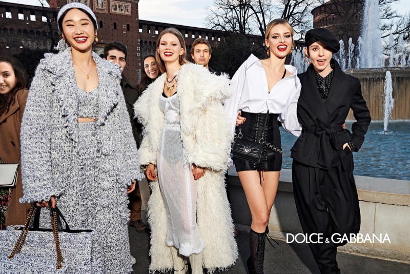 Models are all smiles in Dolce & Gabbana fall 2020 campaign.