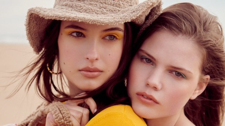 Pia & Nika Embrace Beach Pastels for ELLE Greece