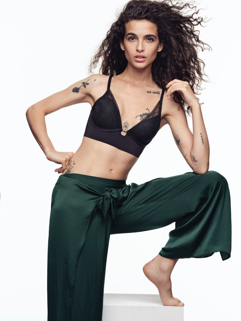 Chiara Scelsi stars in Etam fall-winter 2020 lingerie campaign.