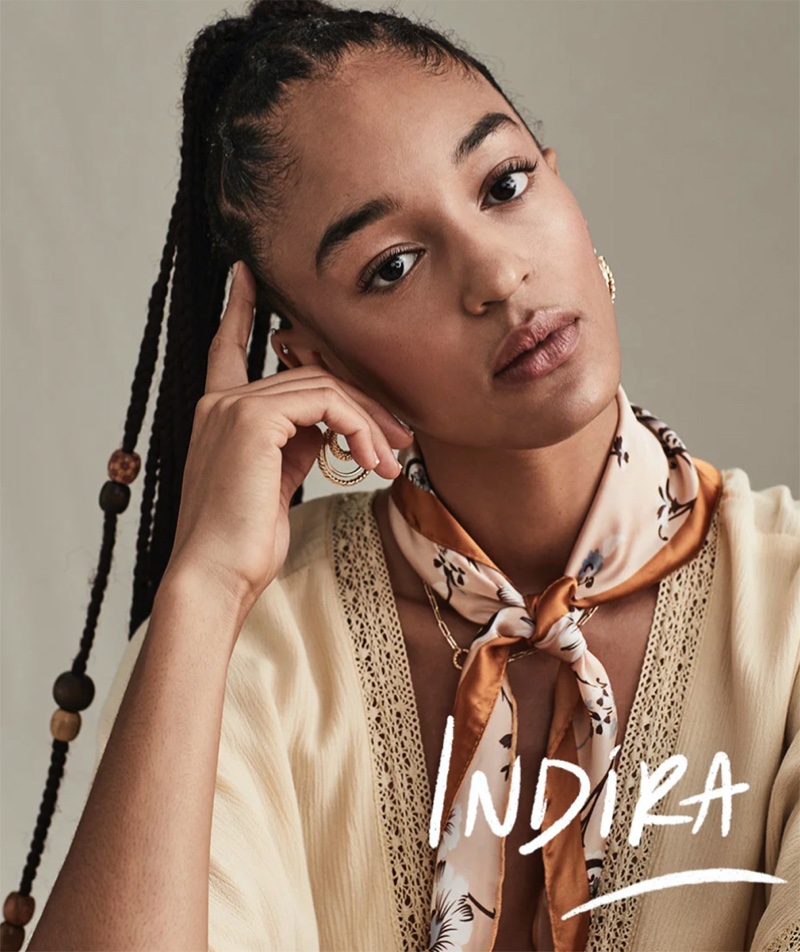 Indira Scott poses for Free People The Creative Spirit fall 2020 catalog.