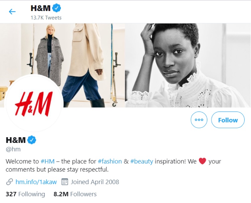H&M Twitter