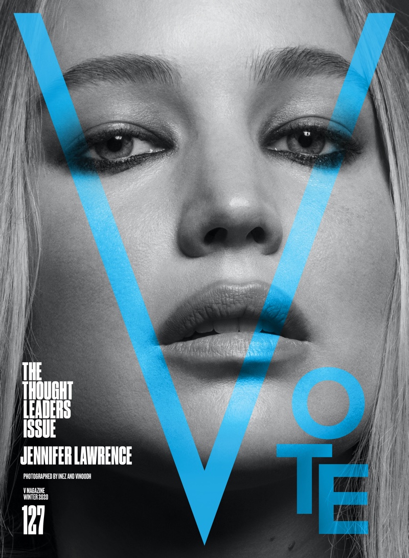 Jennifer Lawrence on V Magazine #127 Cover. Photo: Inez & Vinoodh