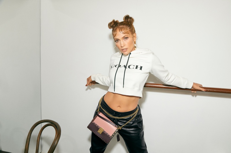 Coach teams up with Jennifer Lopez on Hutton handbag.