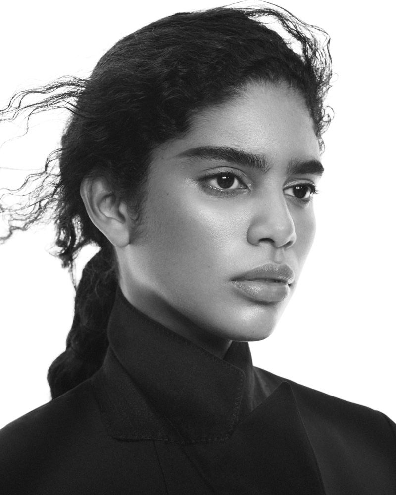 Allana Santos Brito gets her closeup in Uniqlo +J fall-winter 2020 campaign.