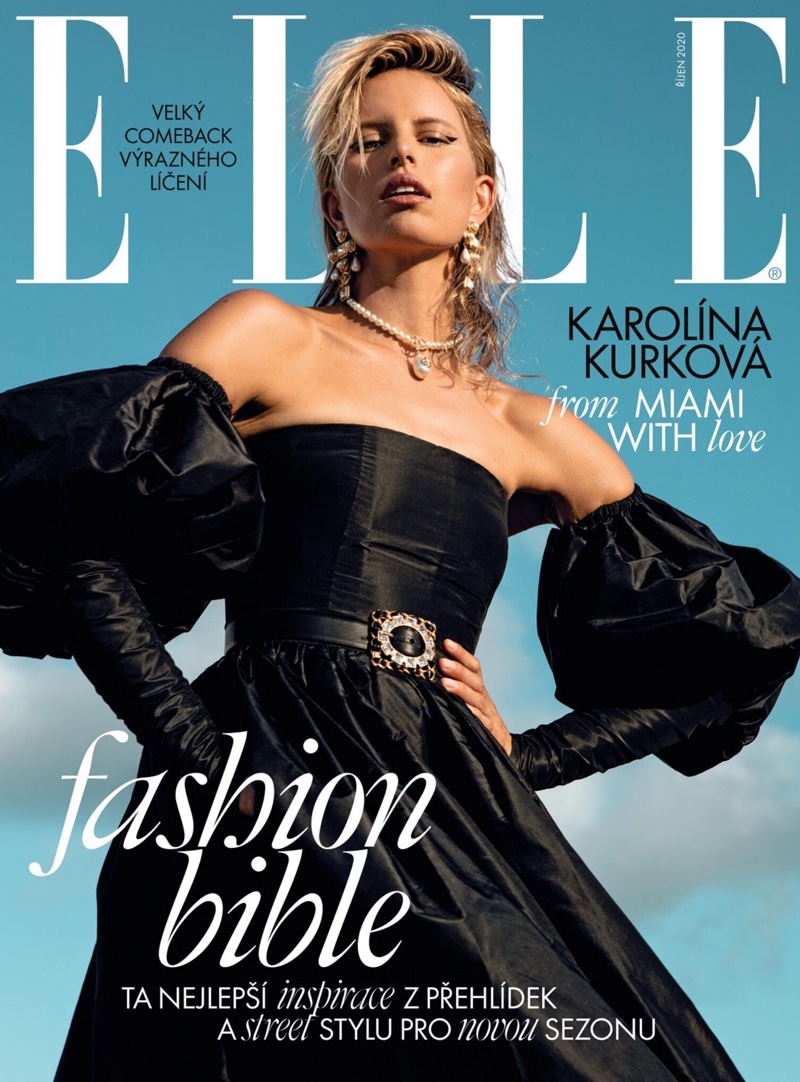 Karolina Kurkova ELLE Czech 2020 Cover Chanel Fashion Editorial