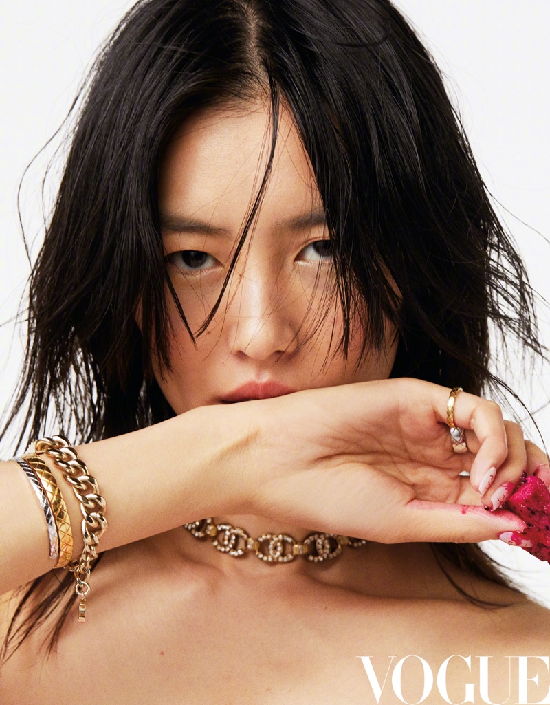 Liu Wen Poses in Statement Styles for Vogue China