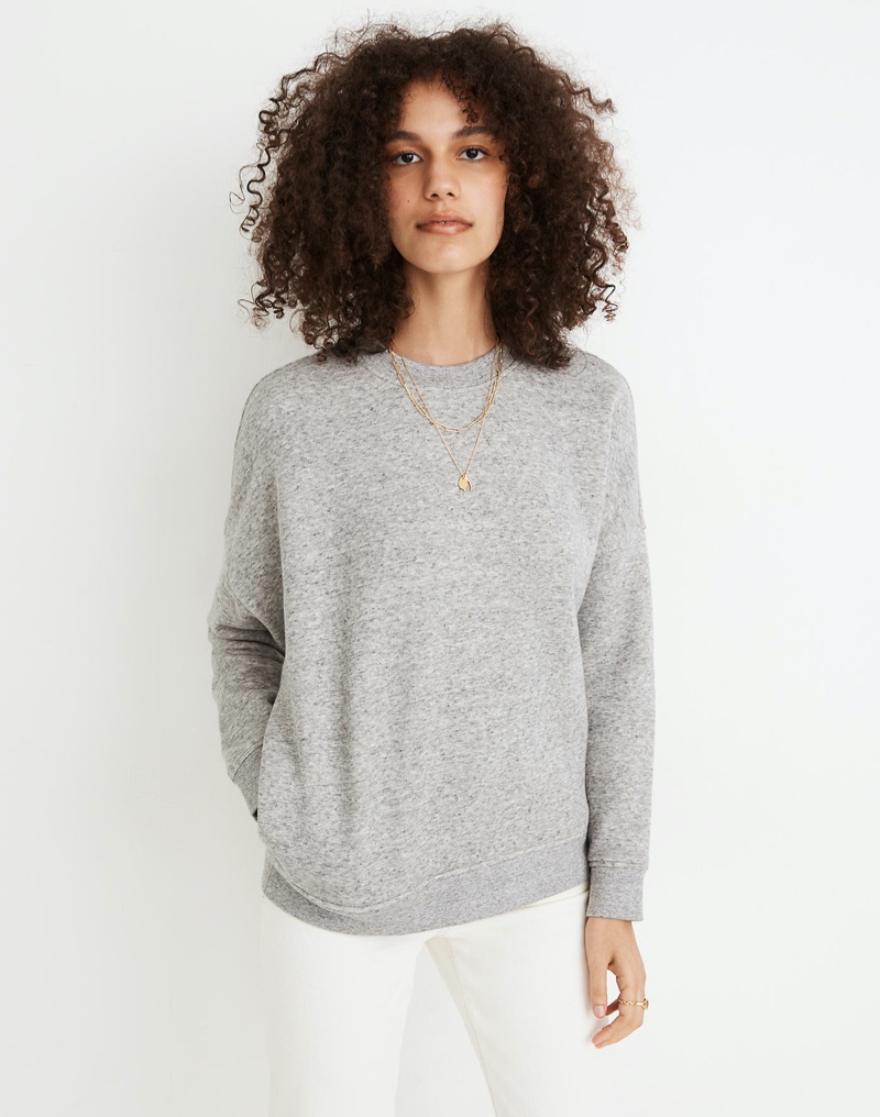 MWL Crewneck Sweatshirt in Hthr Pepper $69.50