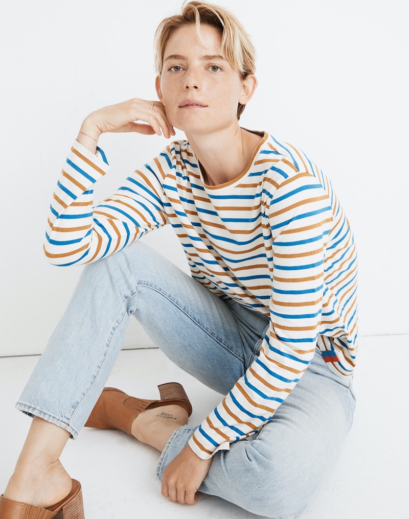 Madewell x Kule Striped Modern Long-Sleeve Tee $78