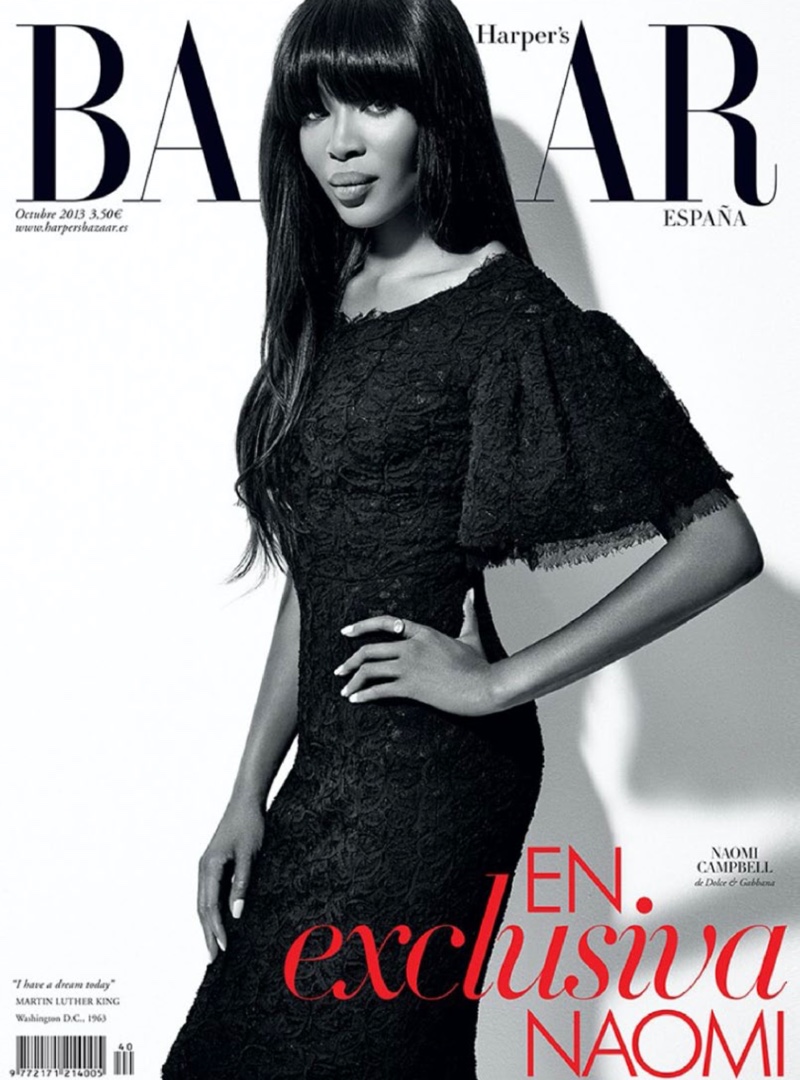 Naomi Campbell photographed by Xevi Muntané for Harper's Bazaar Spain.