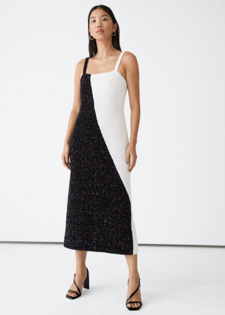& Other Stories Strappy Sequin Midi Dress $179