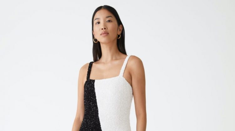 & Other Stories Strappy Sequin Midi Dress $179