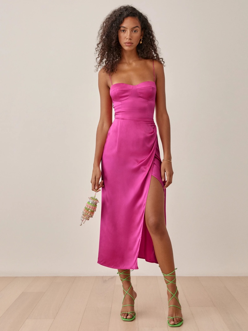 Reformation Marguerite Dress in Flambe $298