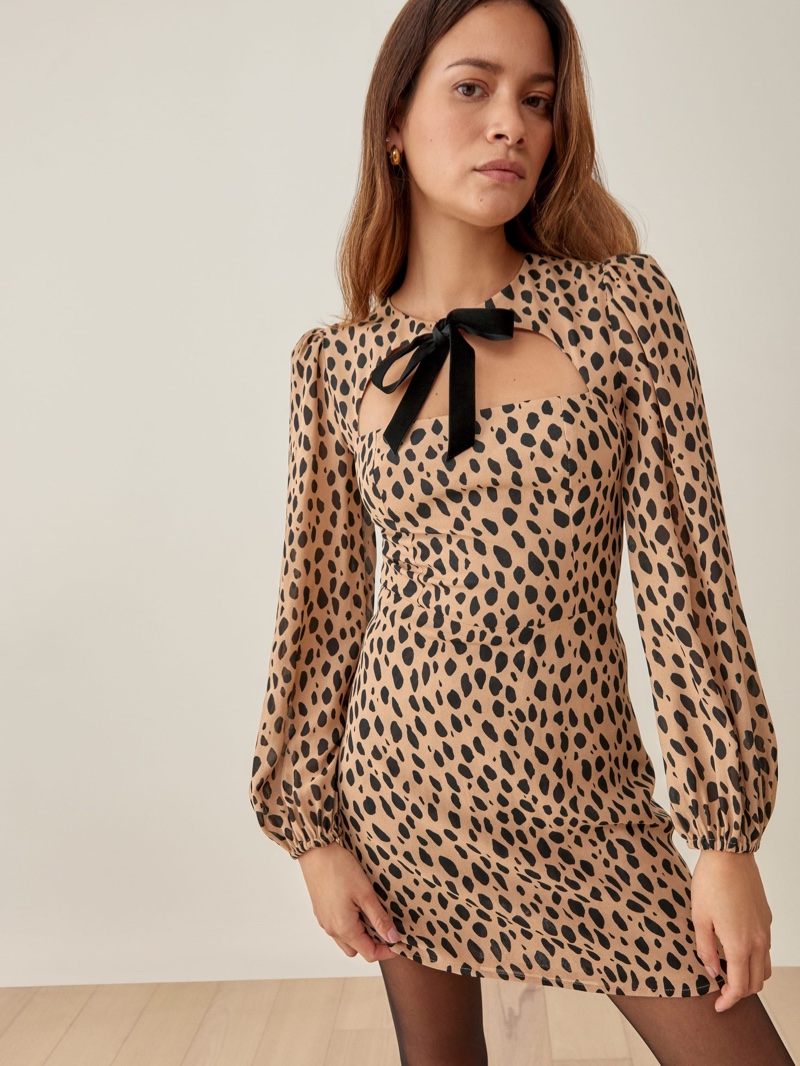 Reformation Terri Dress in Bobcat $278