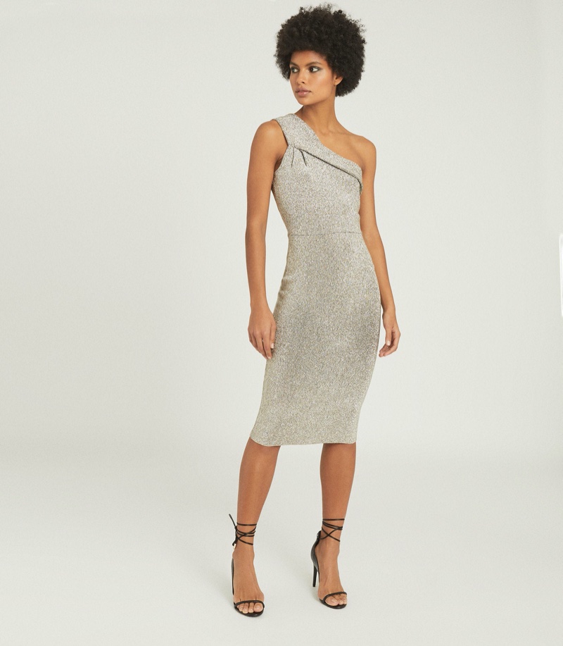 Reiss Lordes Metallic Bodycon Dress $370