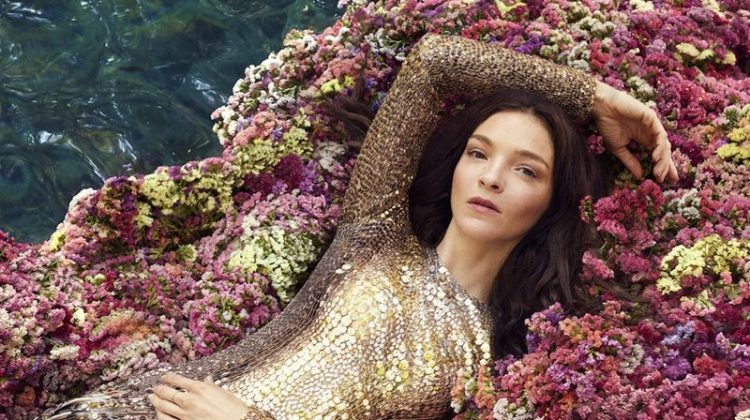 Mariacarla Boscono stars in Roberto Cavalli Paradise Found fragrance campaign.