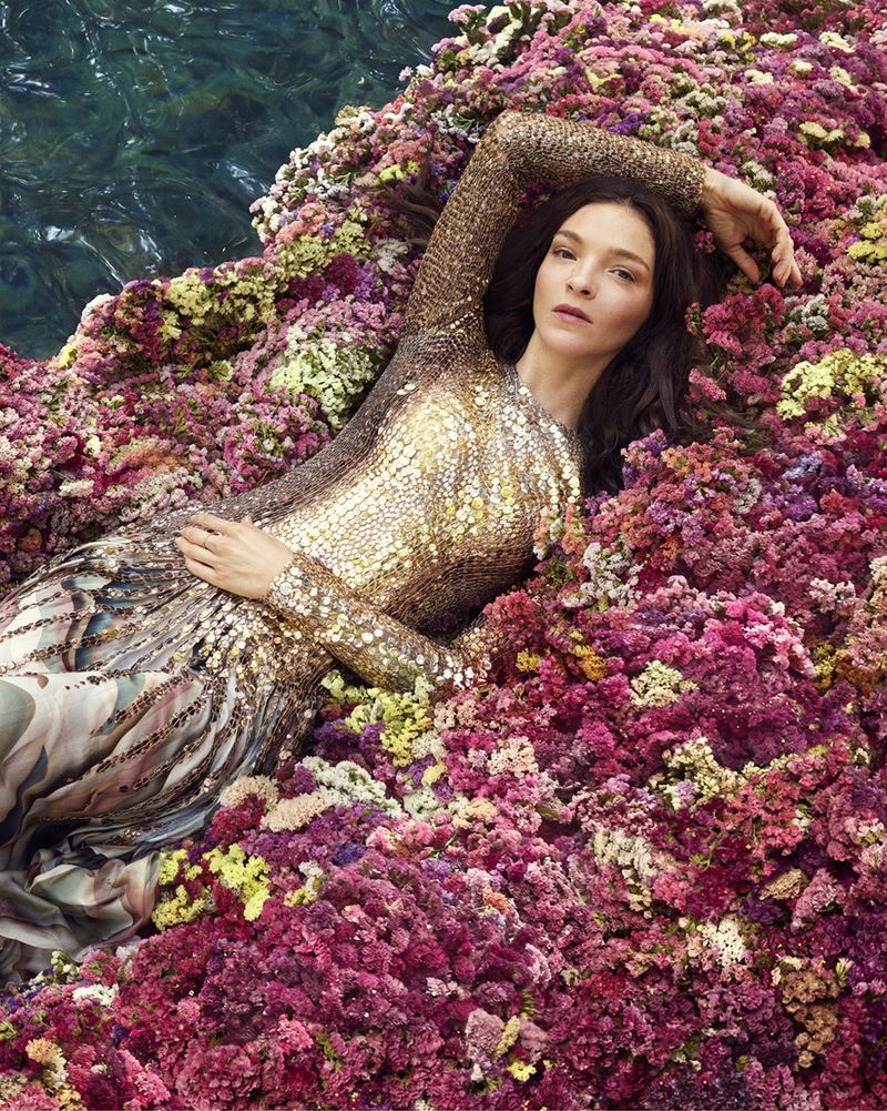 Mariacarla Boscono stars in Roberto Cavalli Paradise Found fragrance campaign.