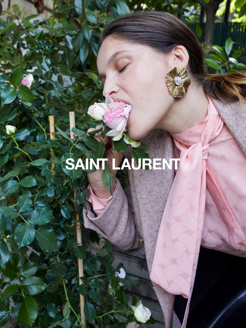 Laetitia Casta stars in Saint Laurent winter 2020 campaign.