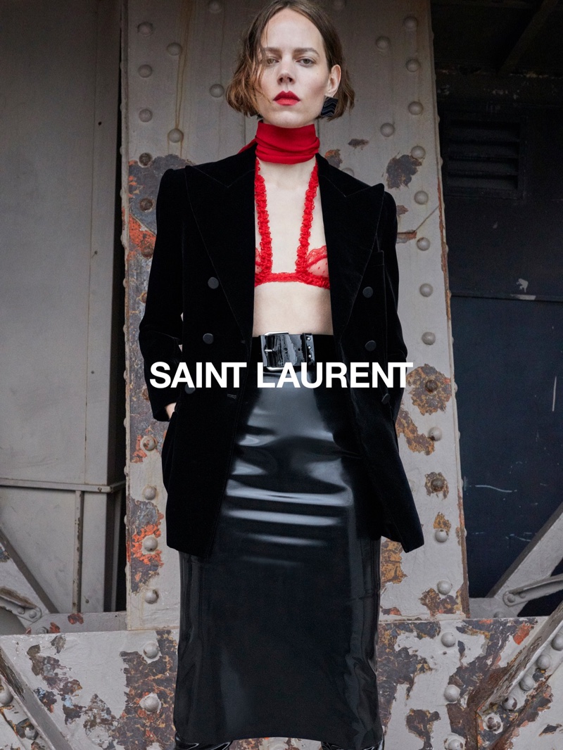 Saint Laurent taps Freja Beha Erichsen for winter 2020 campaign.