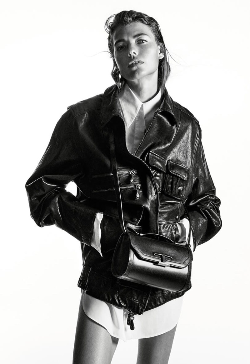 Model Mathilde Henning fronts Tod's fall-winter 2020 campaign.