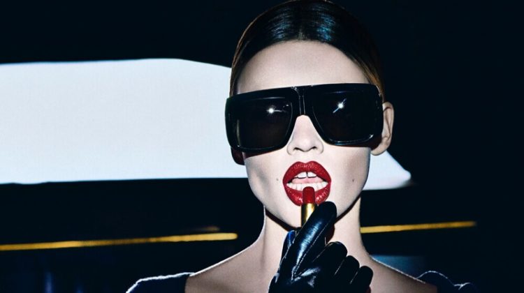 Lara Stone stars in Tom Ford Most Wanted lipstick campaign.