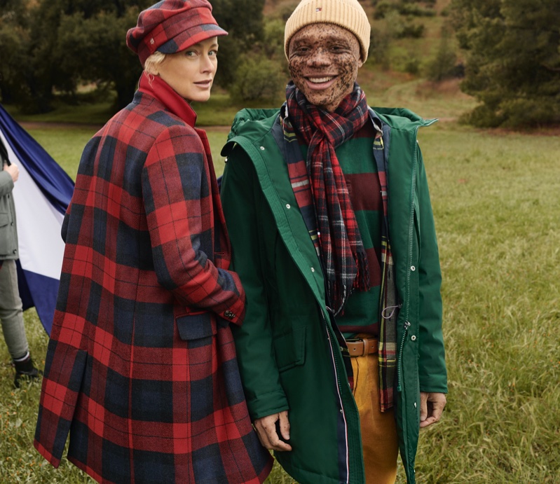 Carolyn Murphy and Ralph Souffrant front Tommy Hilfiger fall-winter 2020 campaign.