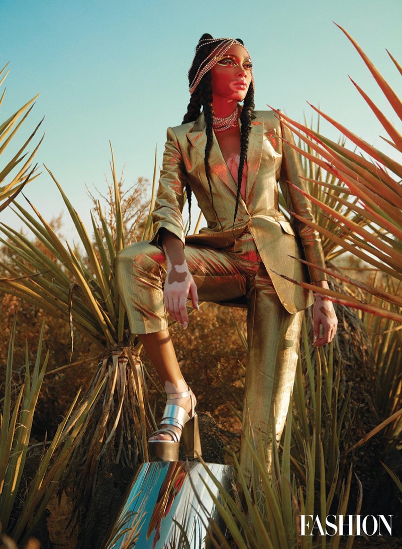 Winnie Harlow Wears Futuristic Looks for FASHION Magazine