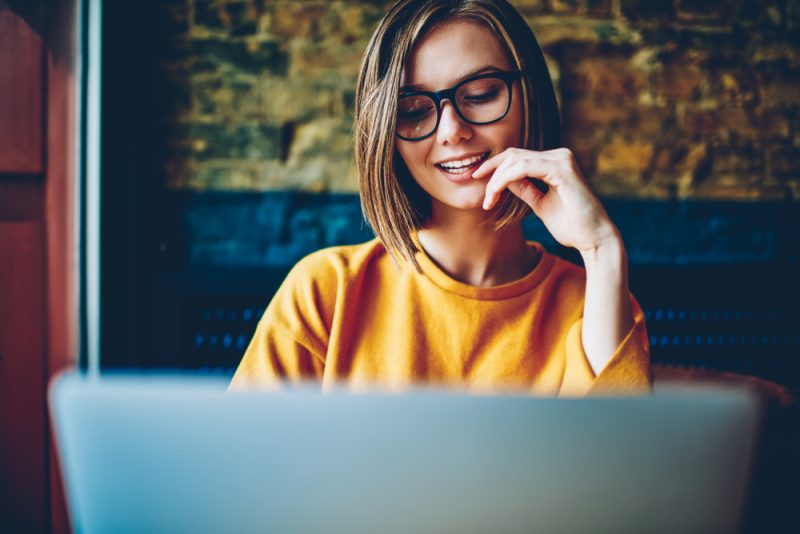 Woman Shopping Online Laptop