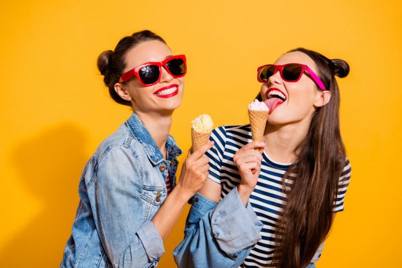 Women Eating Gelato