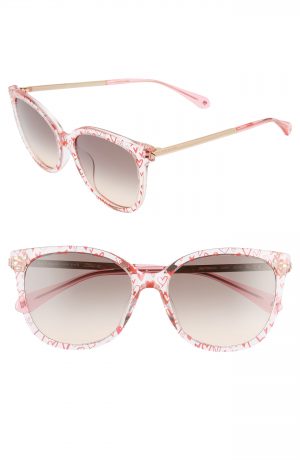 Women's Kate Spade New York Britton 55mm Cat Eye Sunglasses - Pink/ Grey Fuschia