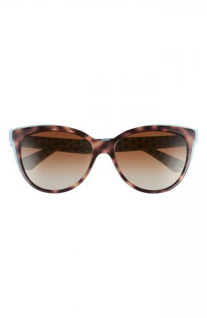 Women's Kate Spade New York Daeshas 56mm Polarized Cat Eye Sunglasses - Havana/ Green/ Brown
