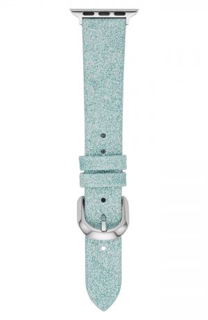 Women's Kate Spade New York Mermaid Glitter Leather Apple Watch Strap