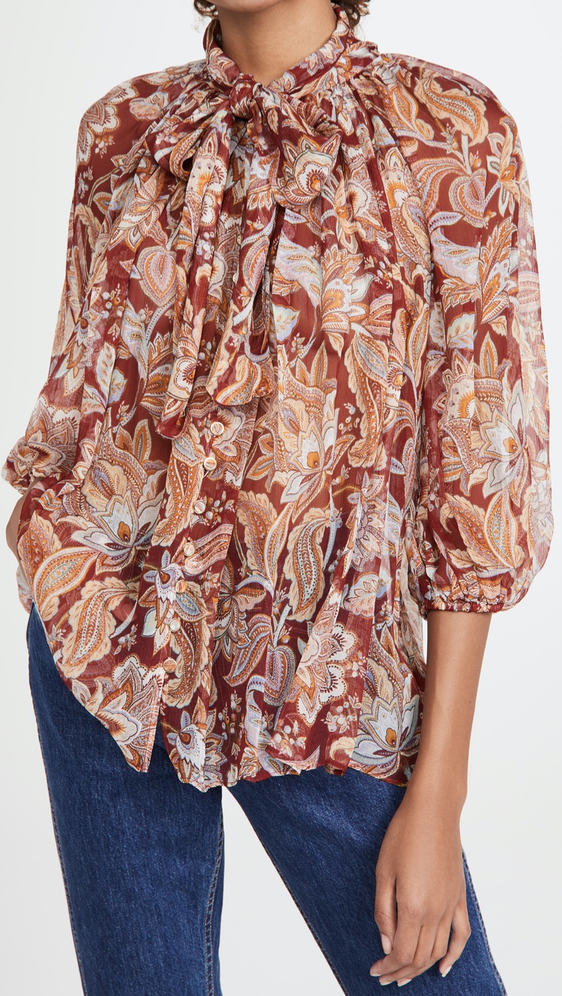 Zimmermann Charm Fluted Blouse $480