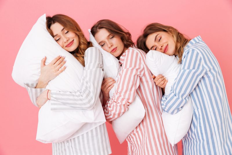 3 Models in Matching Pajamas